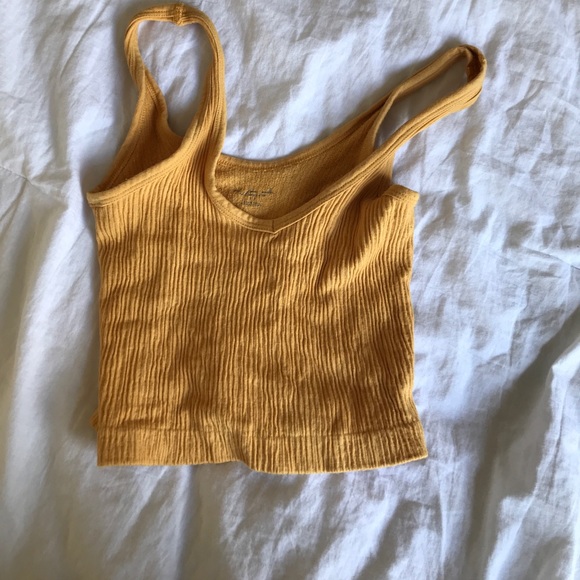 Urban outfitters ribbed seamless yellow drew tank - Picture 2 of 3